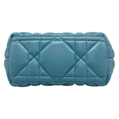 Dior Cannage Nomad Pouch Navy Mini Bag Leather