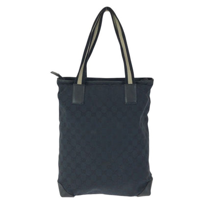 Gucci Black Silver GG Canvas Leather 019 Tote Shoulder Bag