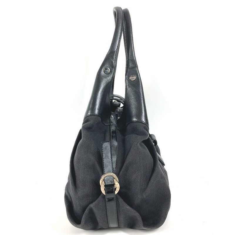 Bvlgari Shoulder Bag Chandra Leather Black