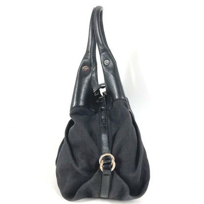 Bvlgari Shoulder Bag Chandra Leather Black