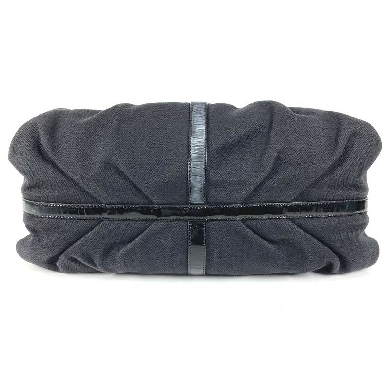 Bvlgari Shoulder Bag Chandra Leather Black