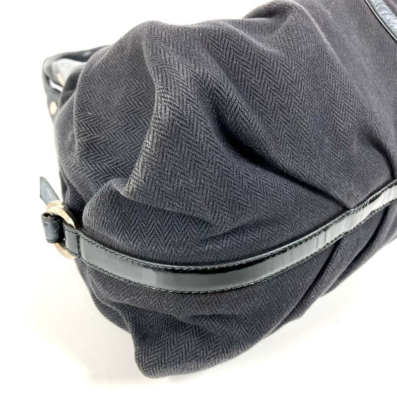 Bvlgari Shoulder Bag Chandra Leather Black