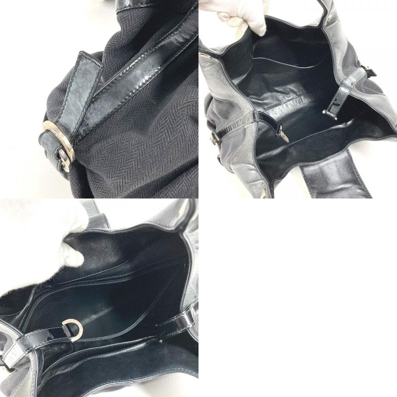 Bvlgari Shoulder Bag Chandra Leather Black