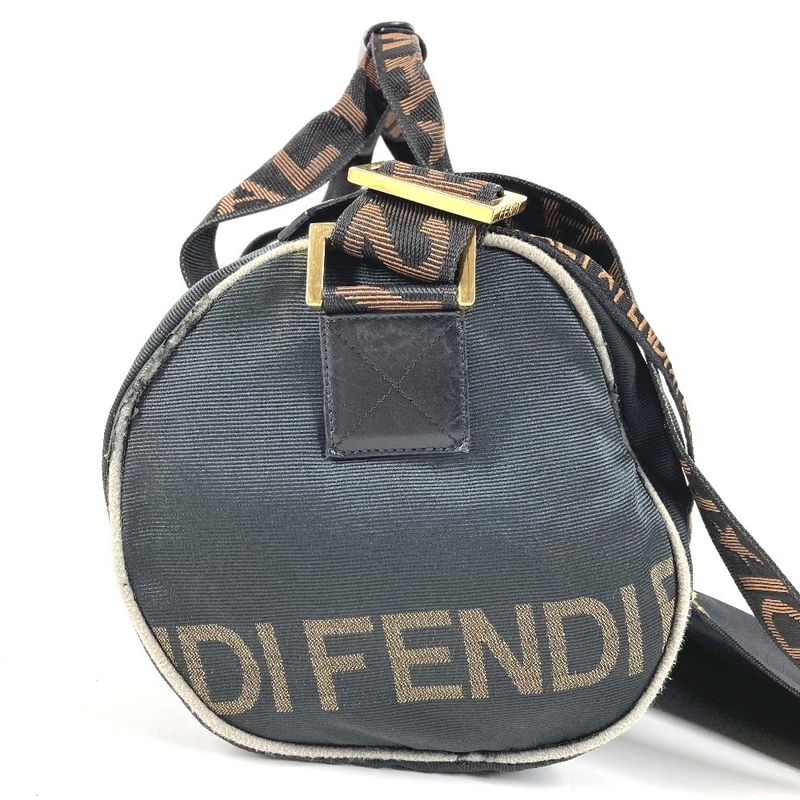Fendi Shoulder Bag Logo Mini Nylon Black