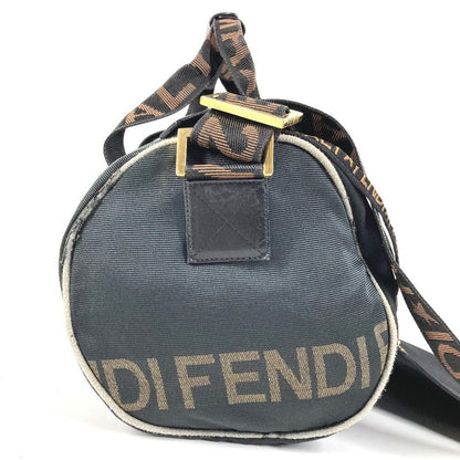 Fendi Shoulder Bag Logo Mini Nylon Black