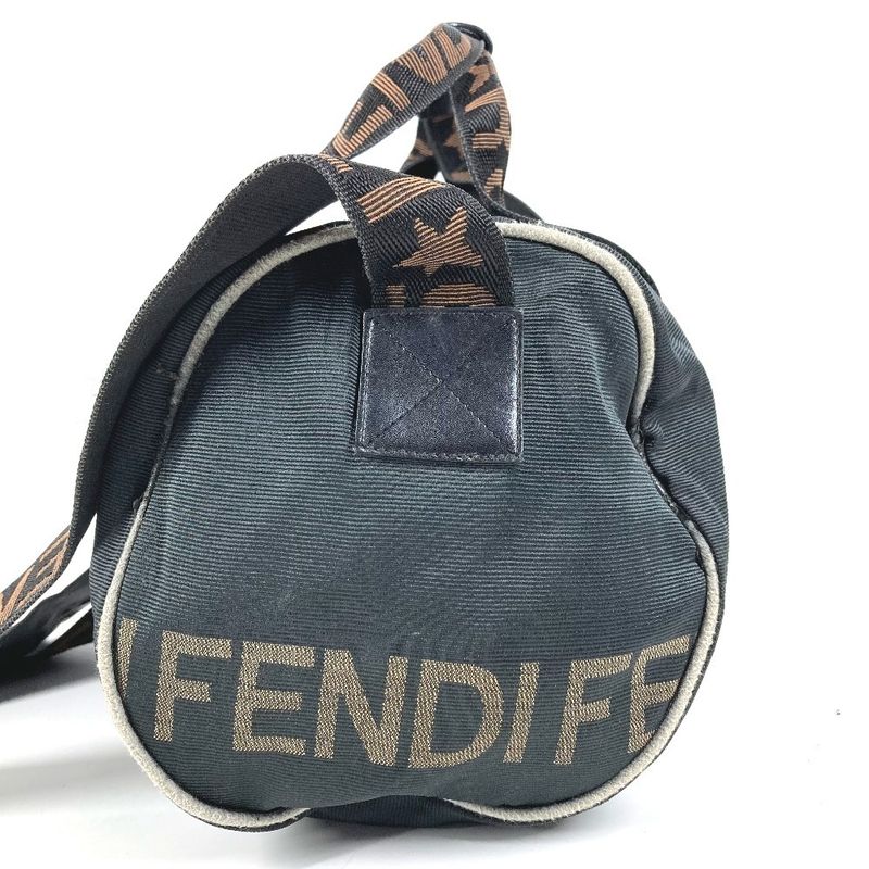 Fendi Shoulder Bag Logo Mini Nylon Black