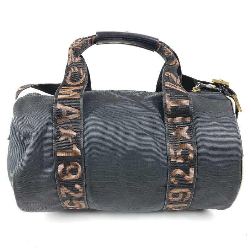 Fendi Shoulder Bag Logo Mini Nylon Black