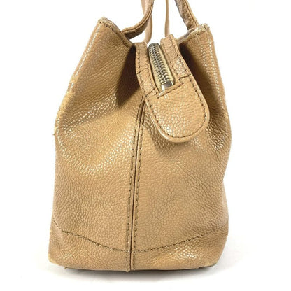 Chanel Shoulder Bag CC Logo Caviar Leather Beige