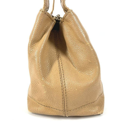 Chanel Shoulder Bag CC Logo Caviar Leather Beige