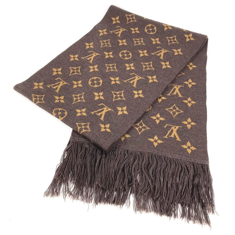 Louis Vuitton Scarf Echarpe LV Friends Wool Brown