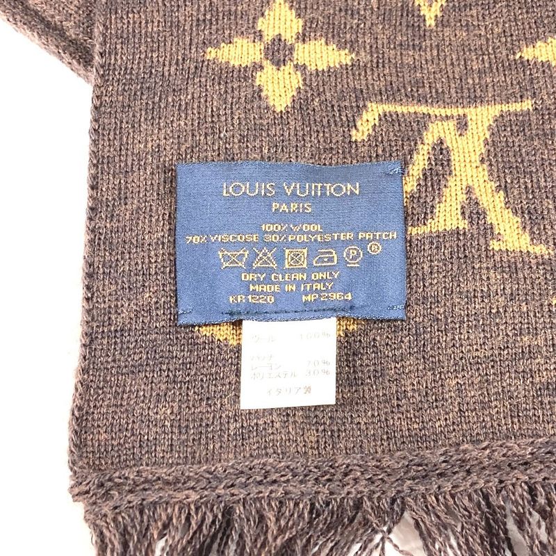 Louis Vuitton Scarf Echarpe LV Friends Wool Brown
