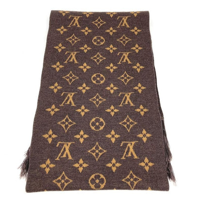 Louis Vuitton Scarf Echarpe LV Friends Wool Brown