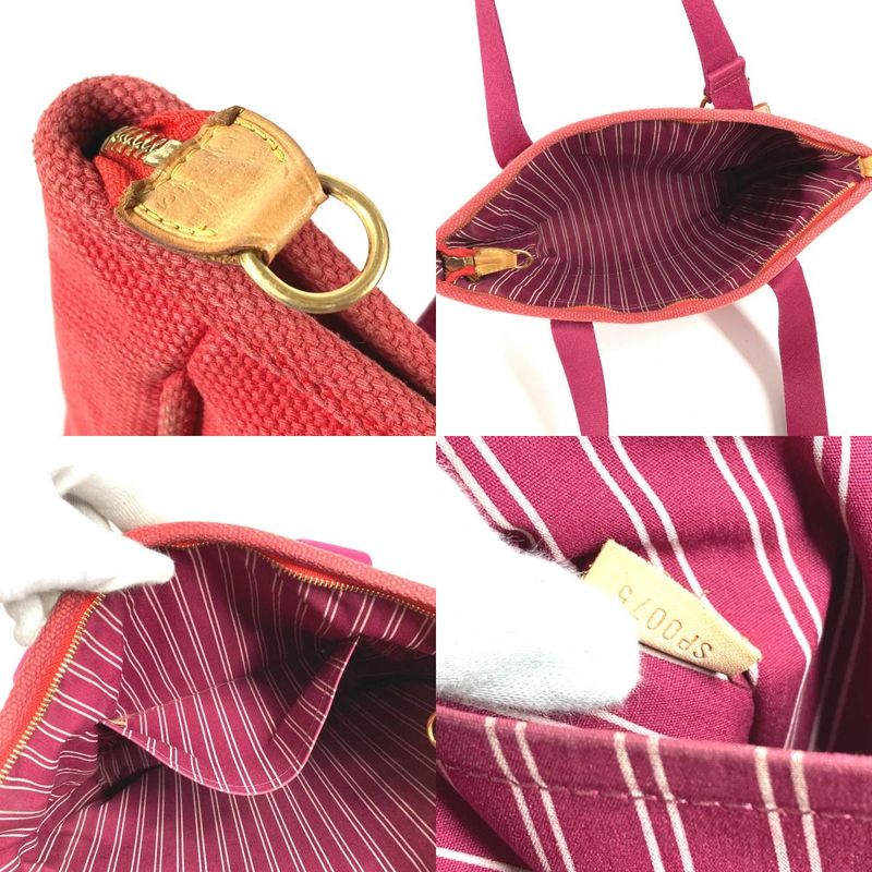 Louis Vuitton Tote Cabas MM Cotton Red