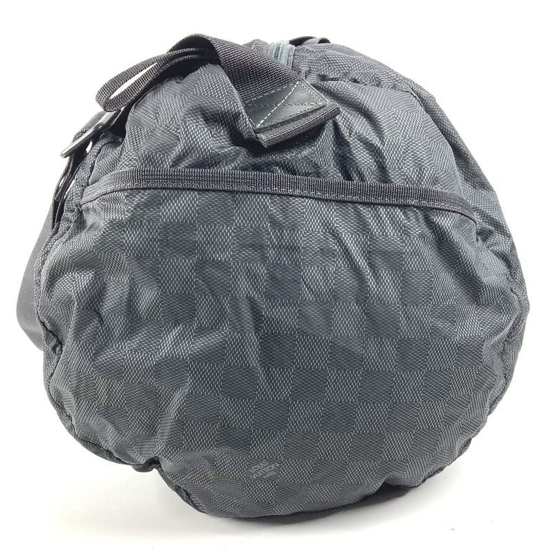 Louis Vuitton Boston Bag Practical Leather Nylon Black
