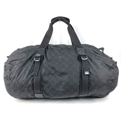 Louis Vuitton Boston Bag Practical Leather Nylon Black