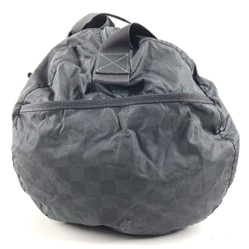 Louis Vuitton Boston Bag Practical Leather Nylon Black
