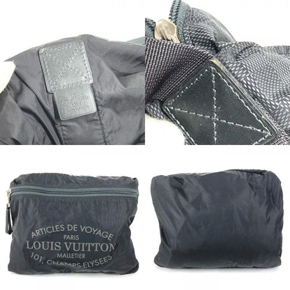 Louis Vuitton Boston Bag Practical Leather Nylon Black