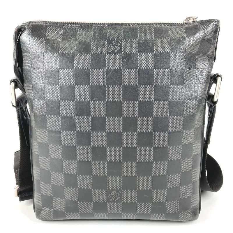 Louis Vuitton Shoulder Bag Discovery Messenger Damier Infini Leather Onyx Black