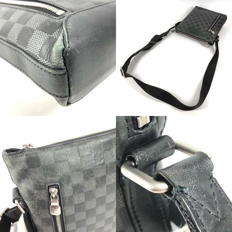 Louis Vuitton Shoulder Bag Discovery Messenger Damier Infini Leather Onyx Black
