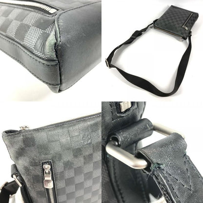 Louis Vuitton Shoulder Bag Discovery Messenger Damier Infini Leather Onyx Black