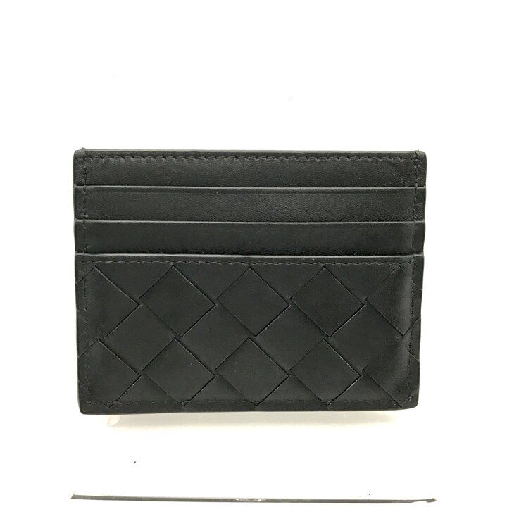 Bottega Veneta Leather Card Case Business Holder Regular Era Black