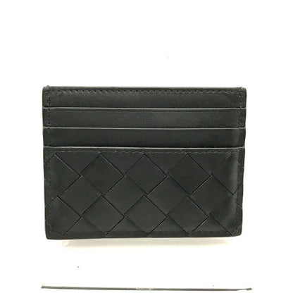 Bottega Veneta Leather Card Case Business Holder Regular Era Black