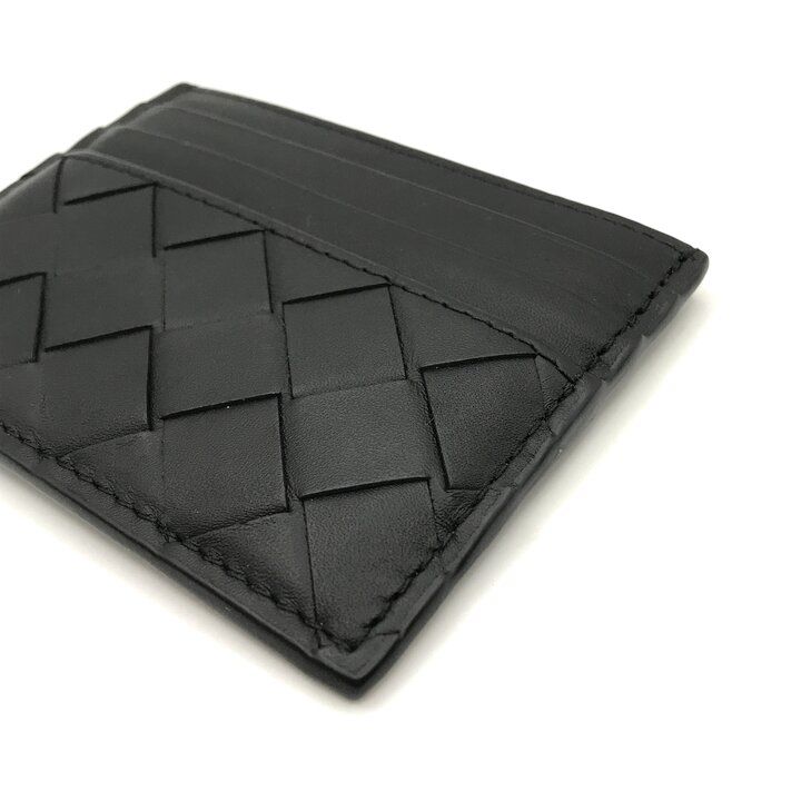 Bottega Veneta Leather Card Case Business Holder Regular Era Black