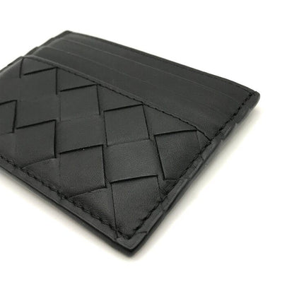 Bottega Veneta Leather Card Case Business Holder Regular Era Black