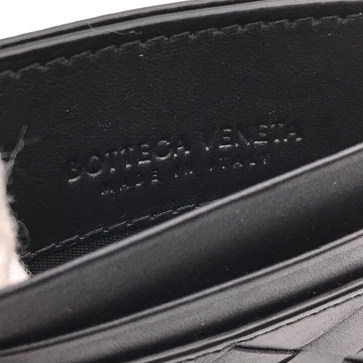 Bottega Veneta Leather Card Case Business Holder Regular Era Black