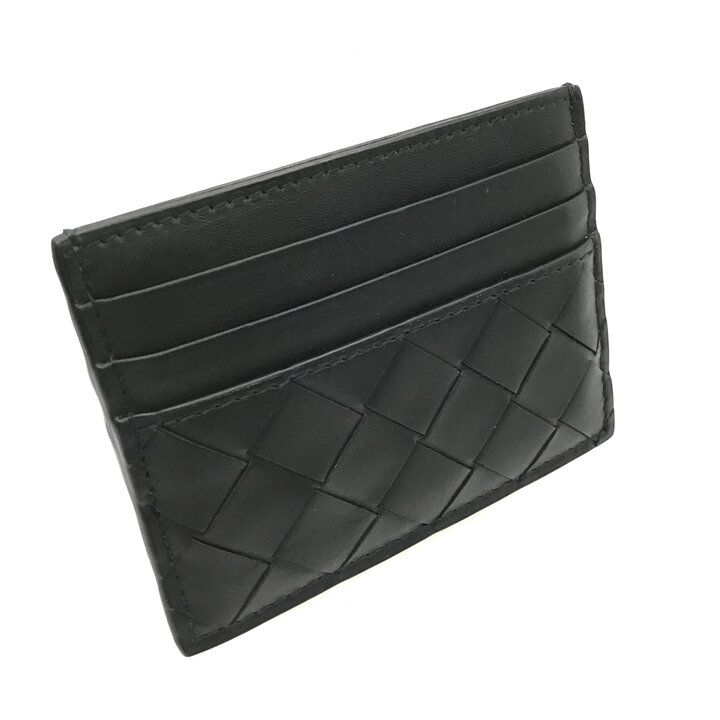 Bottega Veneta Leather Card Case Business Holder Regular Era Black