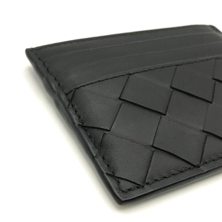 Bottega Veneta Leather Card Case Business Holder Regular Era Black