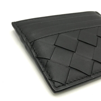 Bottega Veneta Leather Card Case Business Holder Regular Era Black