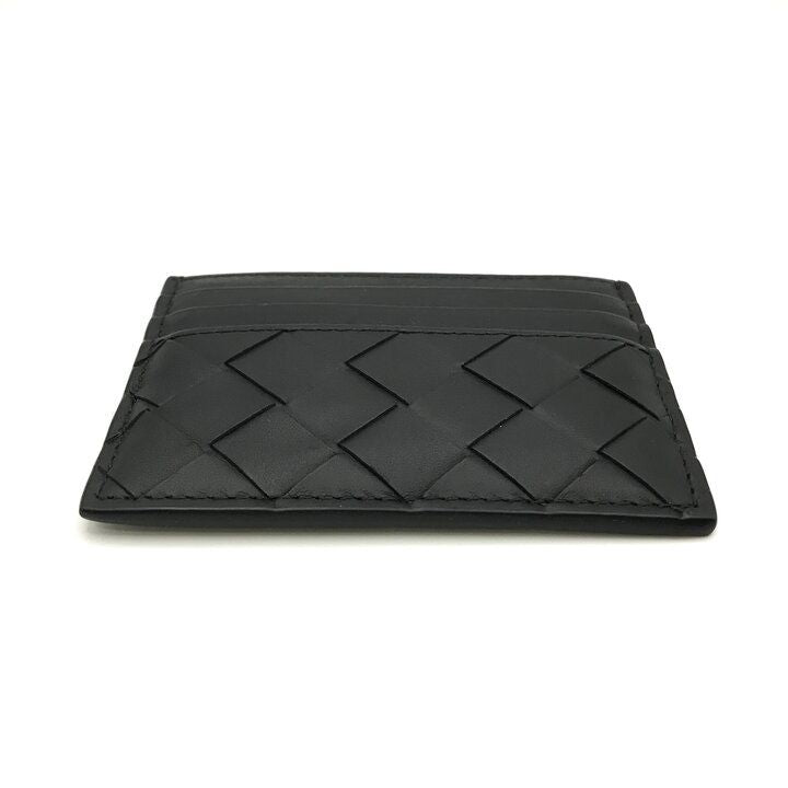 Bottega Veneta Leather Card Case Business Holder Regular Era Black