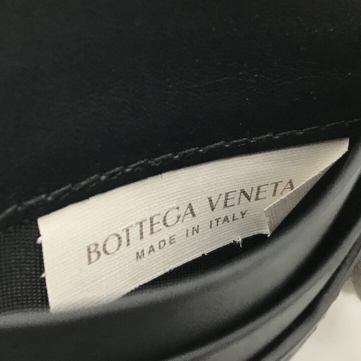 Bottega Veneta Leather Card Case Business Holder Regular Era Black