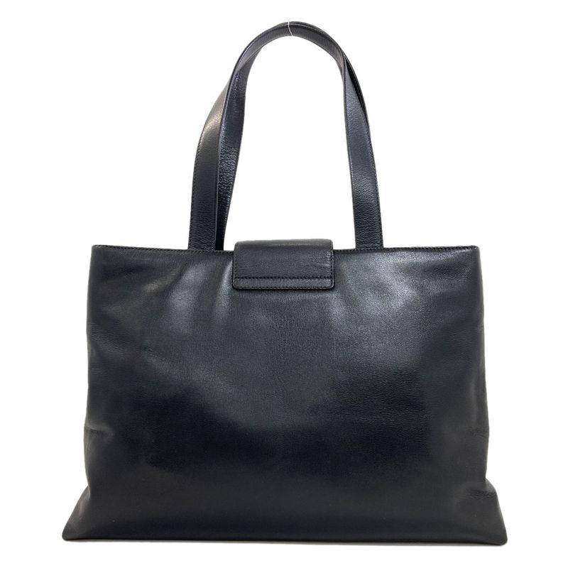 Bvlgari Logo Handbag Leather
