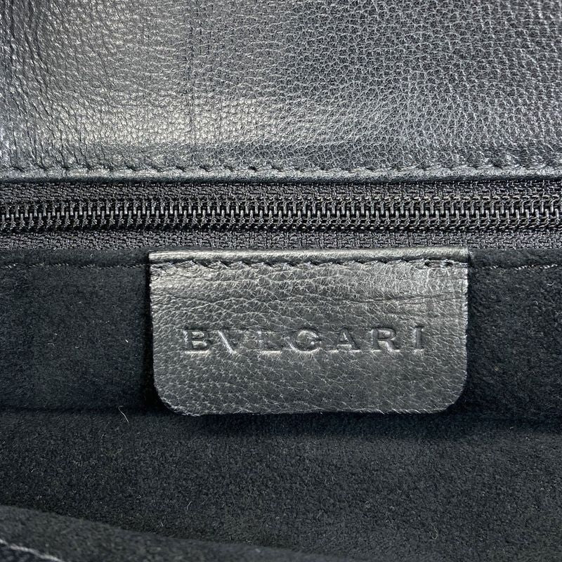 Bvlgari Logo Handbag Leather