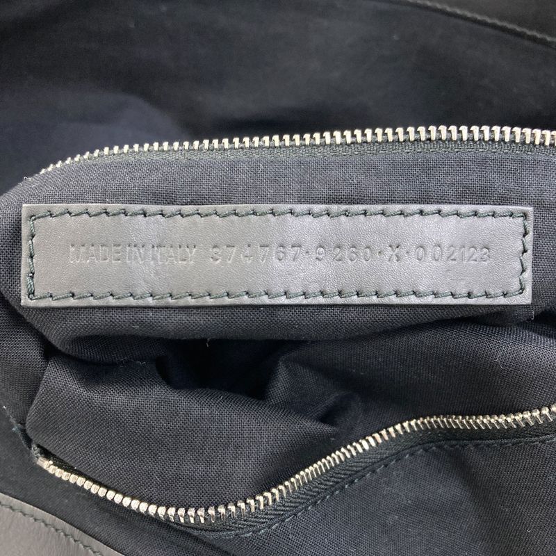 Balenciaga Navy Tote Canvas Leather