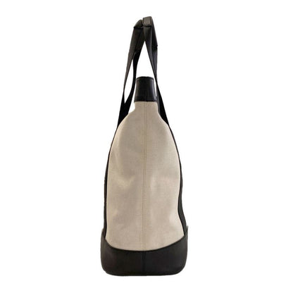 Balenciaga Navy Tote Canvas Leather