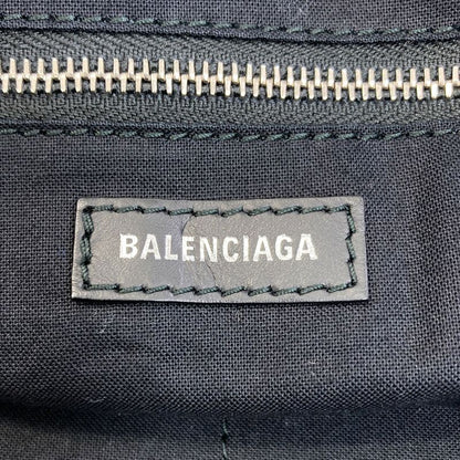 Balenciaga Navy Tote Canvas Leather