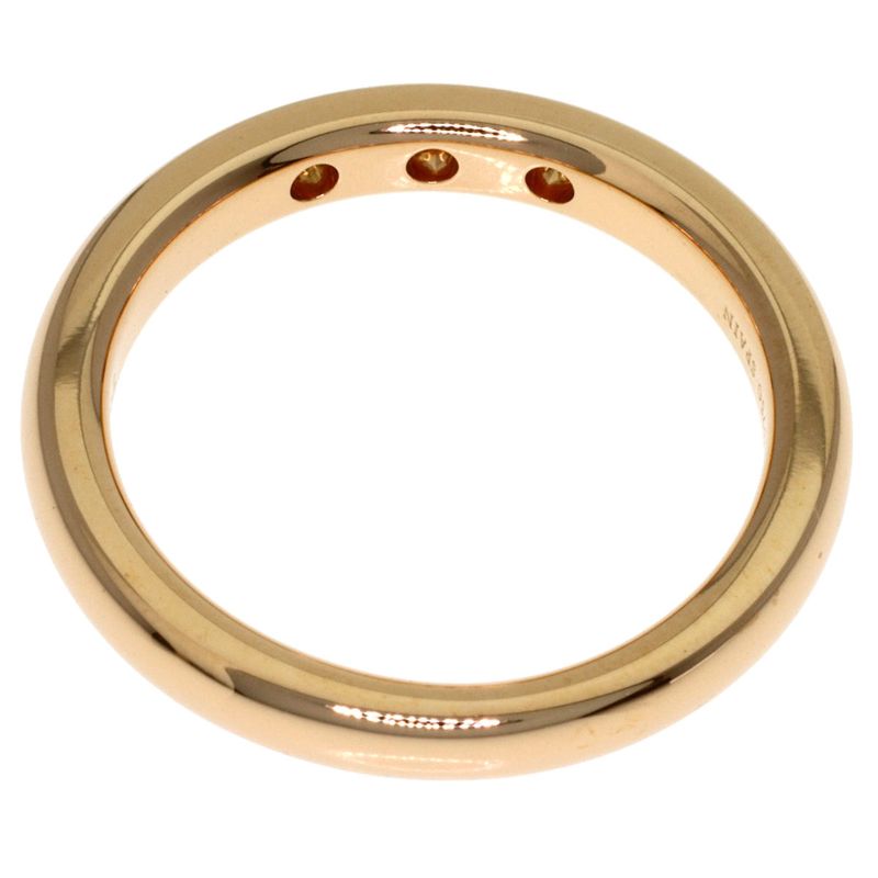 Tiffany & Co Stacking Band Diamond Ring 18k Yellow Gold