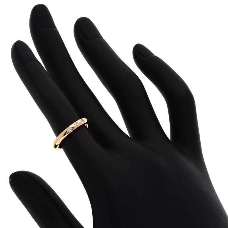 Tiffany & Co Stacking Band Diamond Ring 18k Yellow Gold