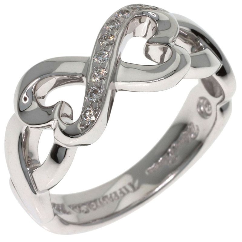 Tiffany & Co Loving Heart Diamond Ring 18k White Gold