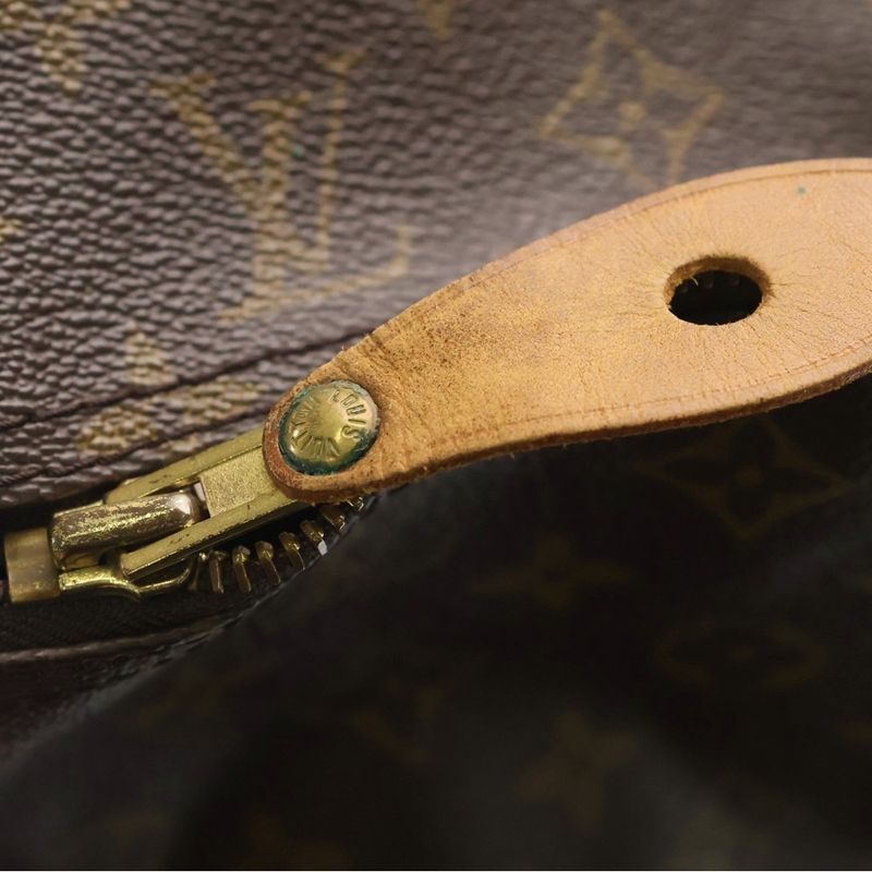 Louis Vuitton Monogram Speedy 40 Boston Bag Brown Leather