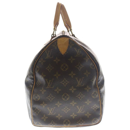 Louis Vuitton Monogram Speedy 40 Boston Bag Brown Leather