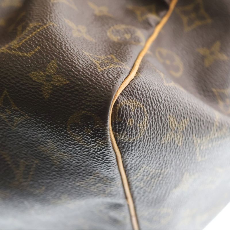 Louis Vuitton Monogram Speedy 40 Boston Bag Brown Leather