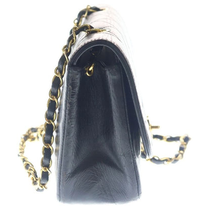 Chanel Diana 22 Chain Shoulder Bag Lambskin Black Gold