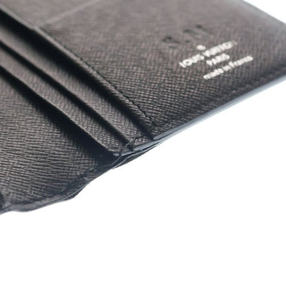 Louis Vuitton Mie Graphite Portefeuille Brazza Wallet Card Case Black Leather