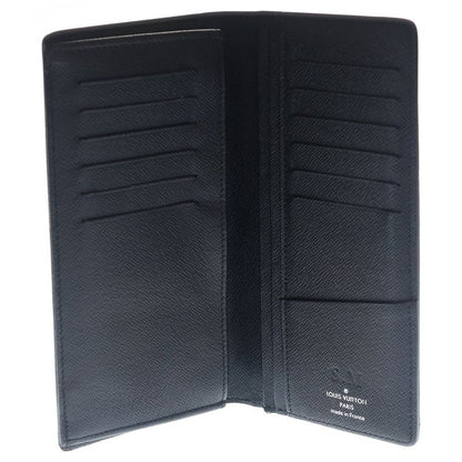 Louis Vuitton Mie Graphite Portefeuille Brazza Wallet Card Case Black Leather