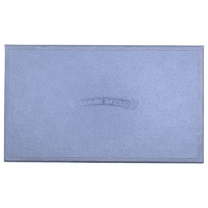 Chrome Hearts Rec Zip Quilted Wallet Cemetery Cross Leather Black