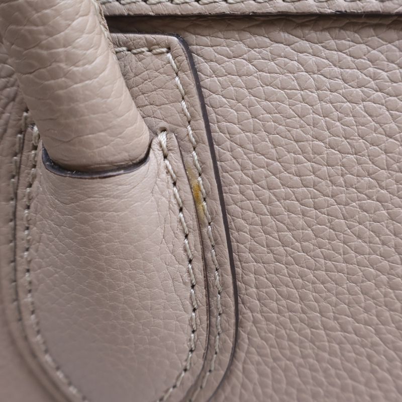 Celine Luggage Micro Beige Leather Handbag